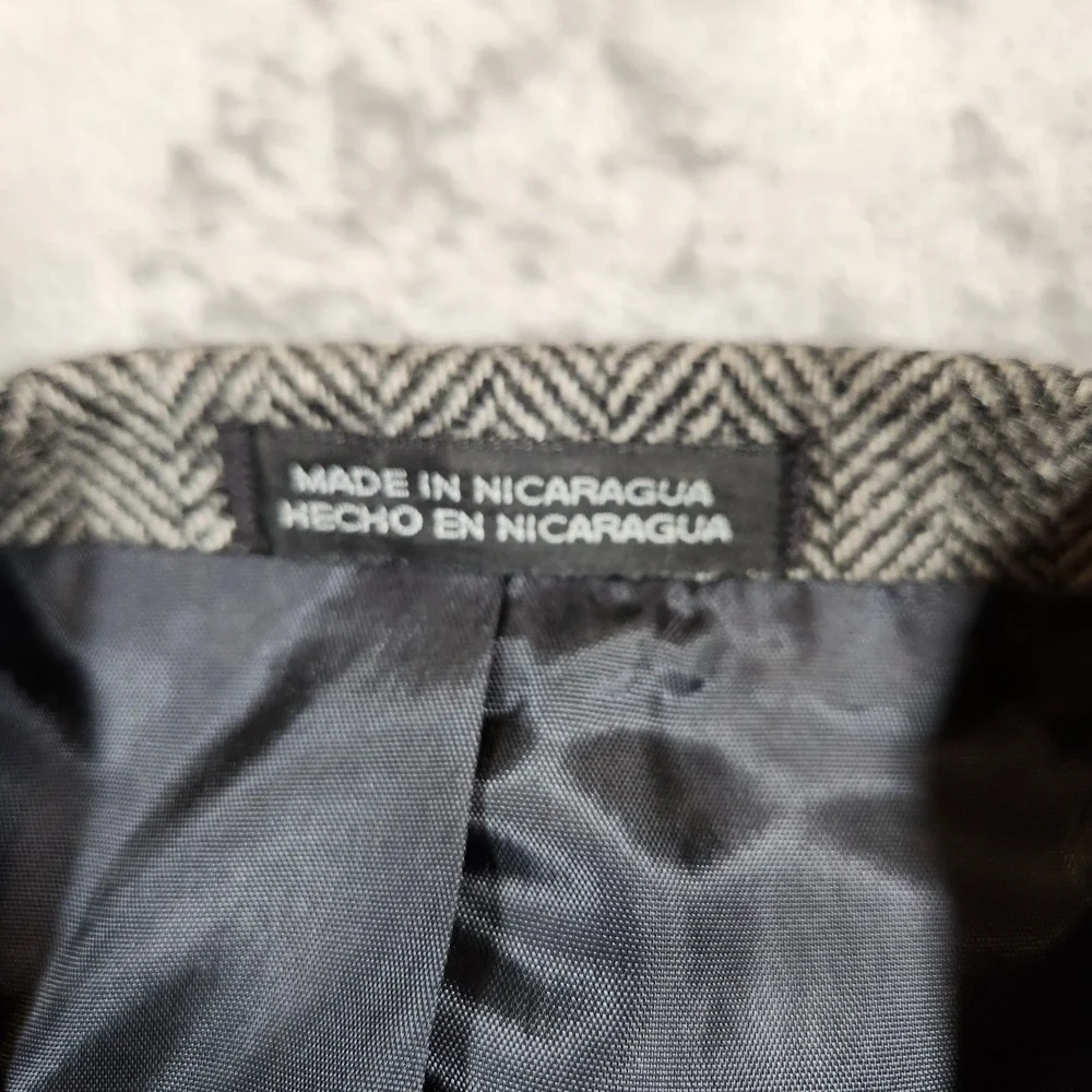 Towncraft Blazer Men's 40R Gray Herringbone Tweed Wool/Lana‎ Sport Coat Jacket